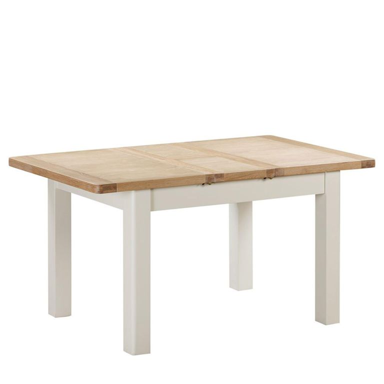 Hayley Dining Table - 4-6 Seater - 120cm-153cm - Extending - Oak and White