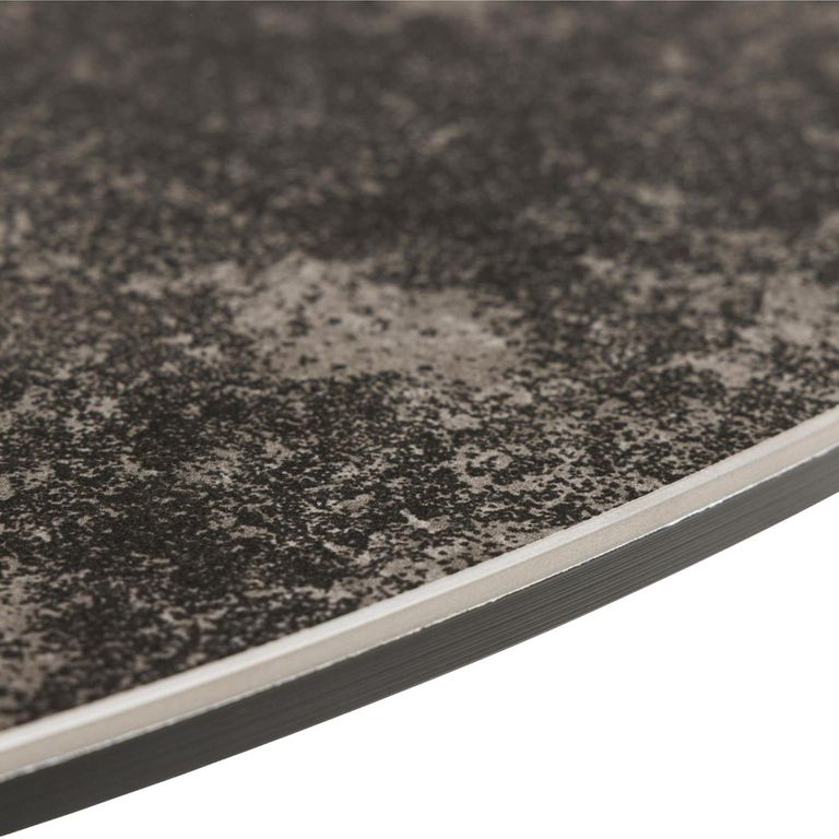 Heaven Round Dining Table - 4 Seater - 119cm - Black Ceramic - with Star Legs