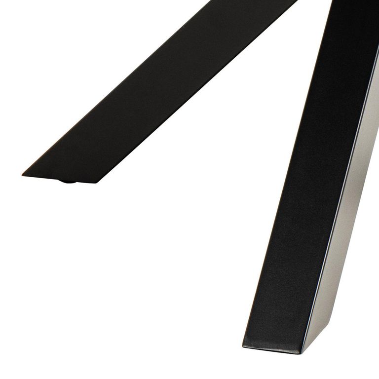 Heaven Round Dining Table - 4 Seater - 119cm - Black Ceramic - with Star Legs