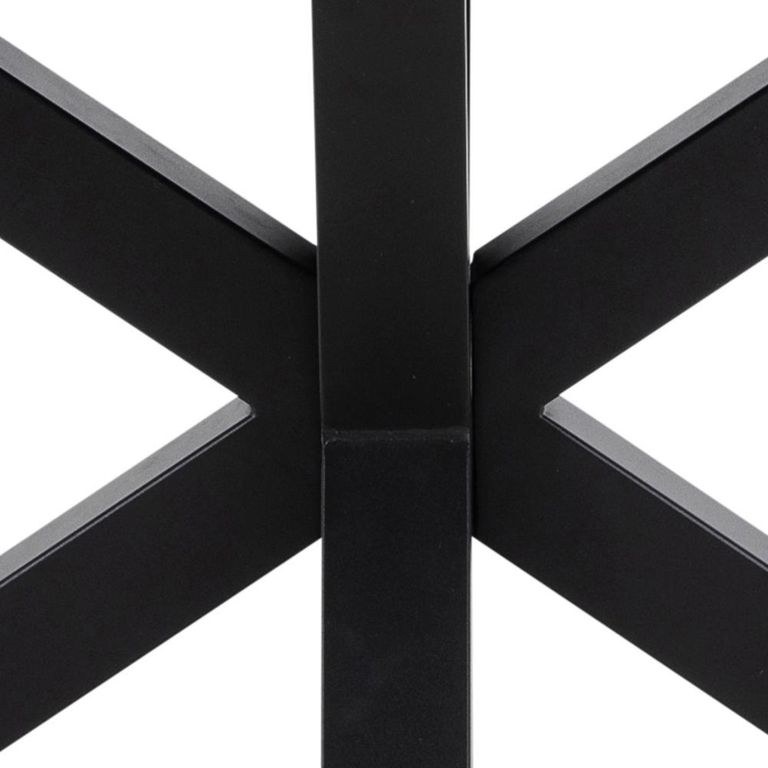 Heaven Round Dining Table - 8 Seater - 200cm - Black Ceramic - with Star Legs