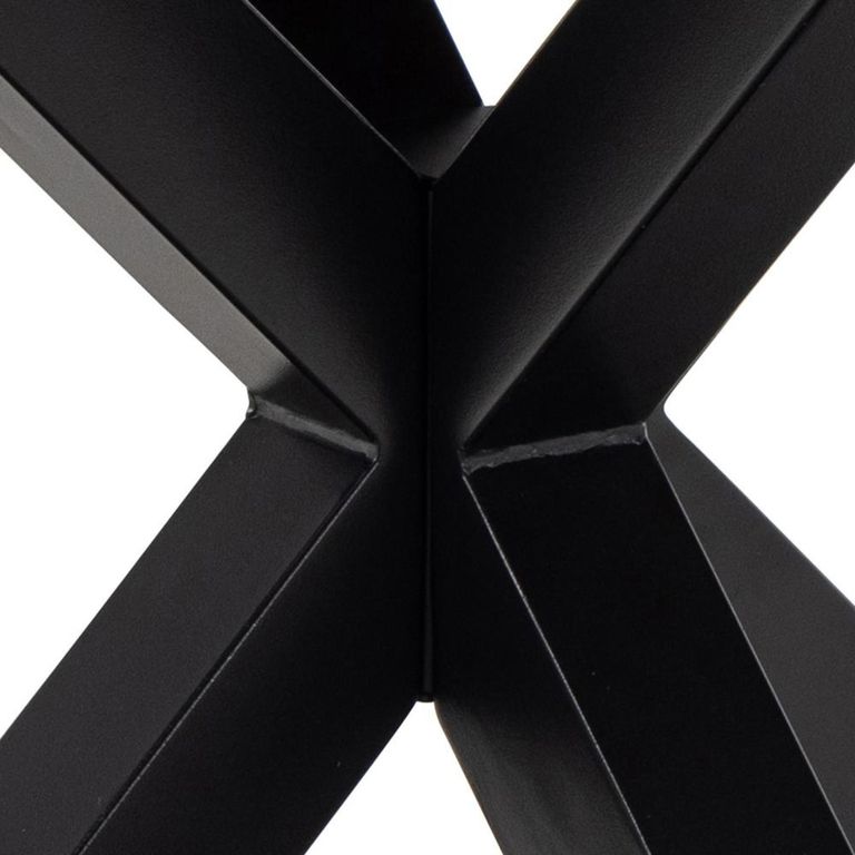 Heaven Round Dining Table - 4 Seater - 120cm - Brown Marble Effect - with Star Legs