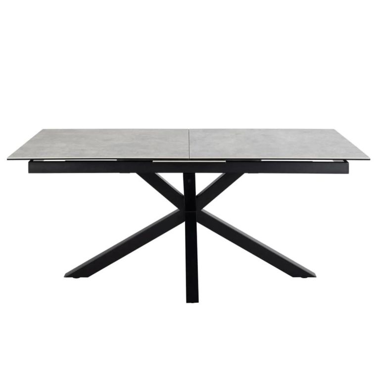 Heaven Extending Dining Table - 8-10 Seater - 200cm-240cm - Grey Ceramic - with Star Legs