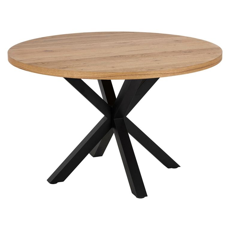 Heaven Round Dining Table - 4 Seater - 120cm - Oak - with Star Legs