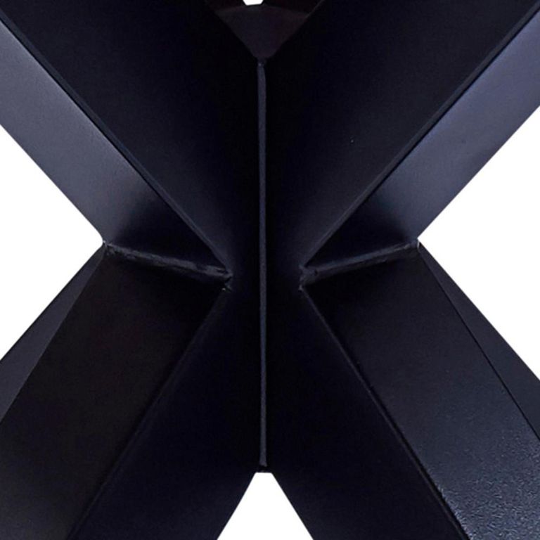 Heaven Round Dining Table - 4 Seater - 110cm - White Marble Effect - with Star Legs