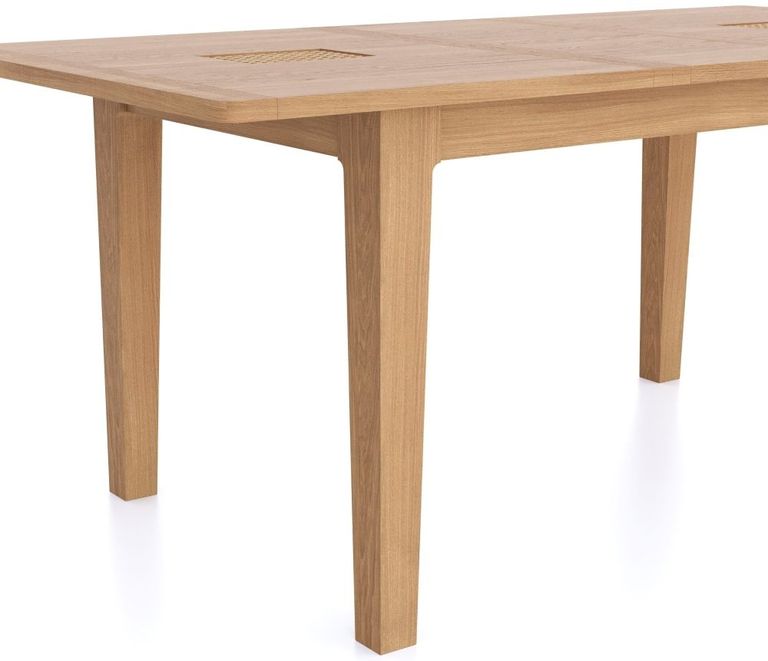 Henley Oak and Rattan 4-6 Seater Extending Dining Table - 140cm-180cm
