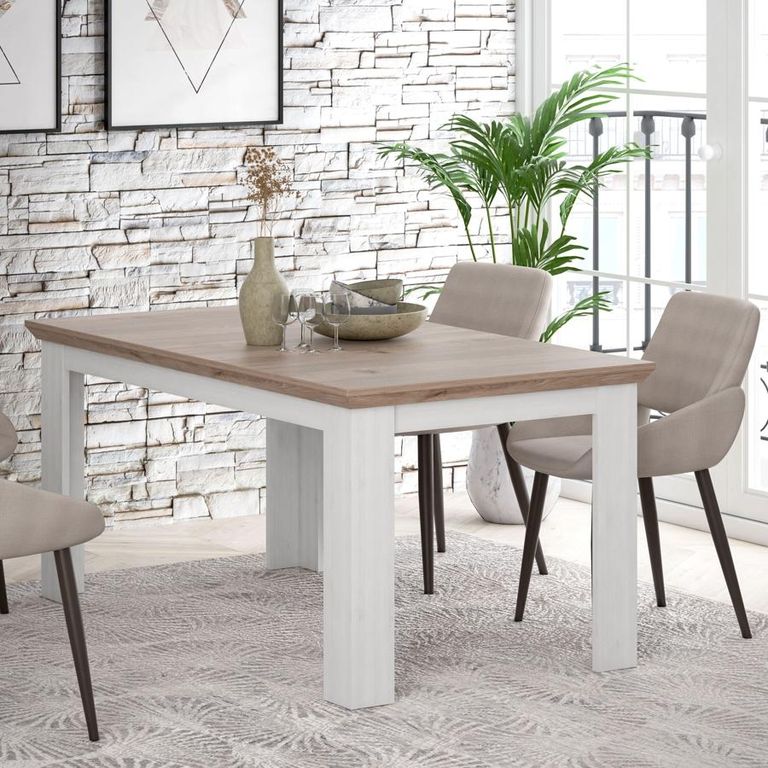 Illopa White 6-8 Seater Extending Dining Table
