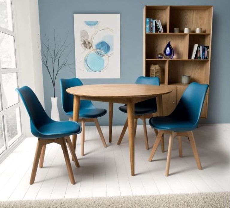 Jenson Oak Dining Table - 2 Seater - 110cm - Round
