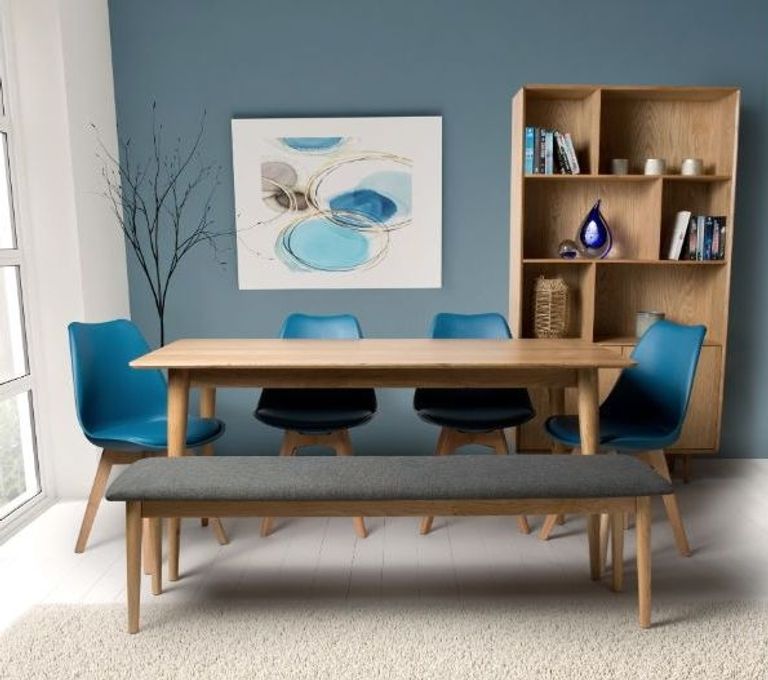 Jenson Oak Dining Table - 6 Seater - 160cm