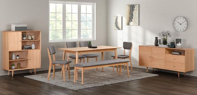 Jenson Oak Dining Table - 6 Seater - 160cm
