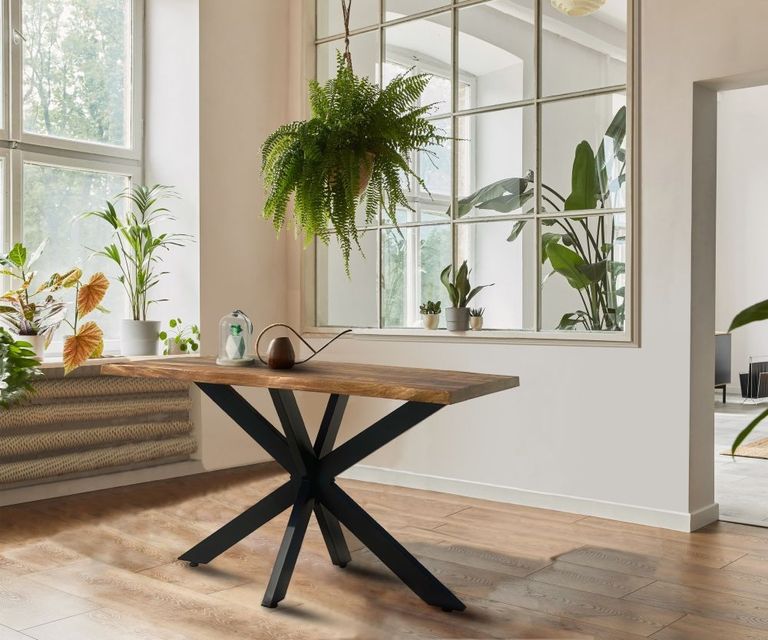 Kerela Mango Wood 4 Seater Dining Table with Star Legs