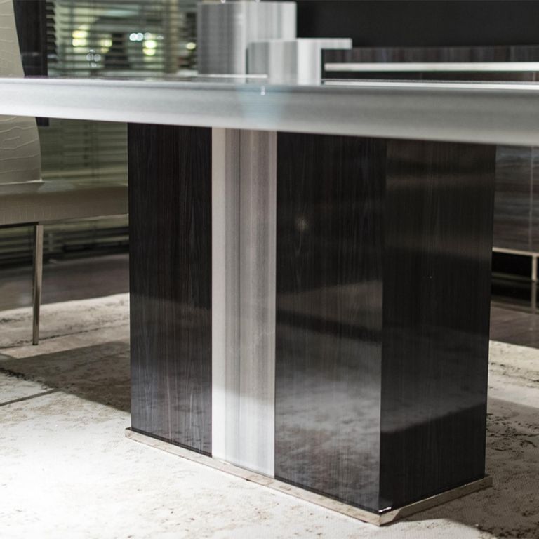 Kyoto Dining Table - Marble with Wooden Pedestal Base - Variation Available