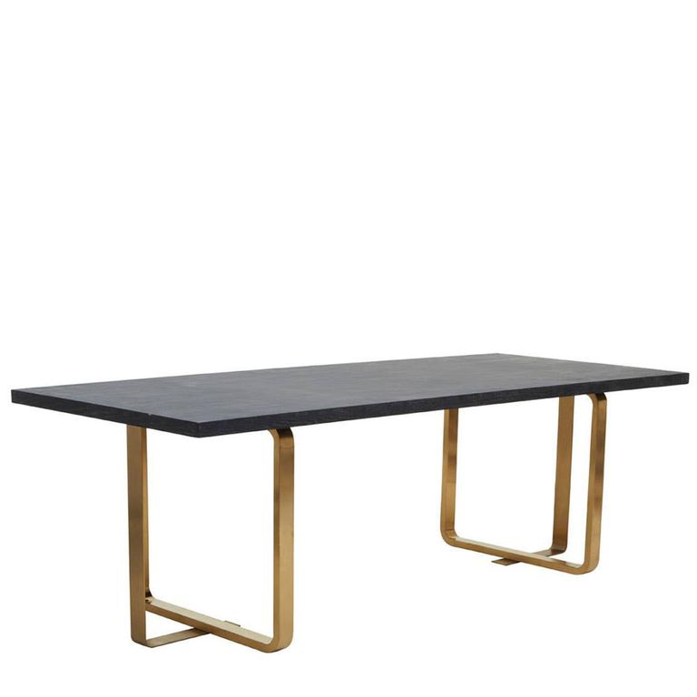 Lena Dining Table - 10 Seater - 240cm - Black - Oak