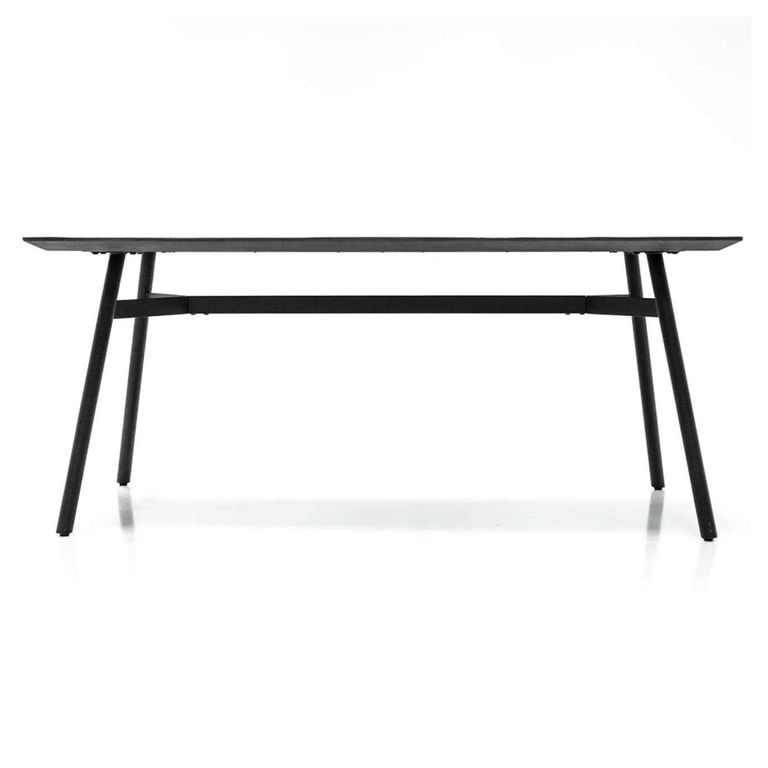 Bronks Dining Table - Black Acacia Wood - 6 Seater - 180cm