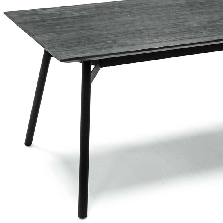 Bronks Dining Table - Black Acacia Wood - 6 Seater - 180cm