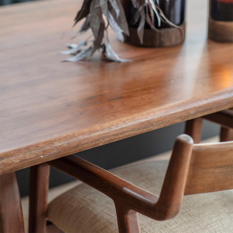 Monterey Dining Table - Dark Wood - 8 Seater - 220cm