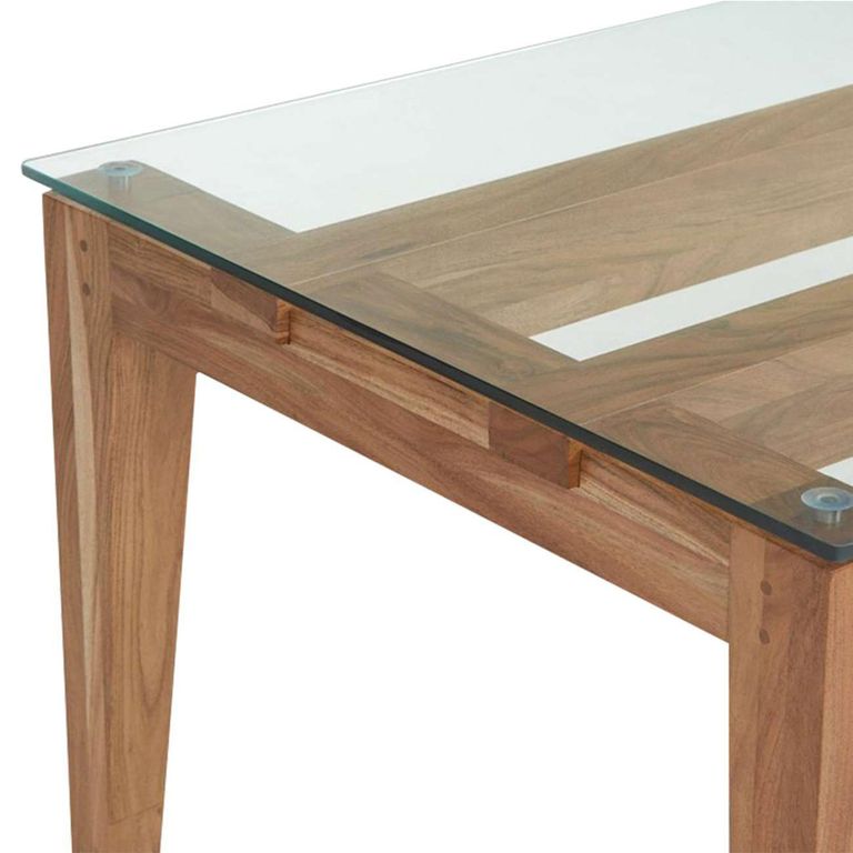 Sleaford Dining Table - Glass and Oak - 6 Seater - 180cm