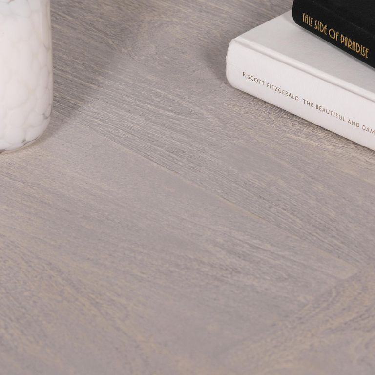 Linda Grey Washed Mango Wood Double Pedestal Dining Table - 12 Seater - 260cm