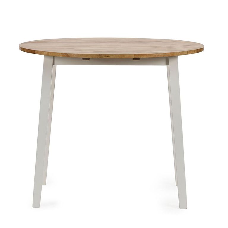 Linwood Drop Leaf Dining Table - 55cm-75.5cm - 2-4 Seater - Round - White Painted