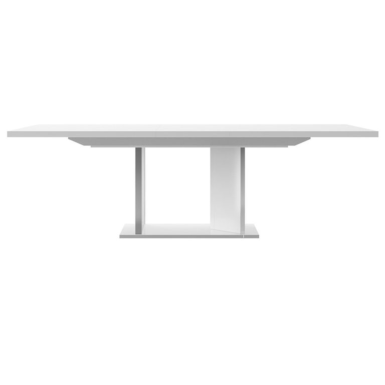 Lisa Extending Pedestal Dining Table - 6-10 Seater - 180cm-270cm - White