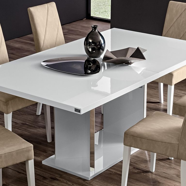 Lisa Pedestal Dining Table - 8 Seater - 225cm - White