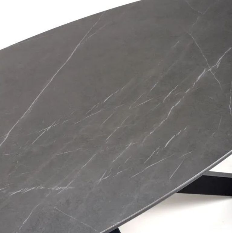 Lunar Dining Table - Grey Ceramic - 6 Seater - 180cm - Oval