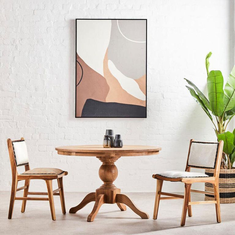 Lyon Dining Table - 4 Seater - 120cm - Round Pedestal - American Oak