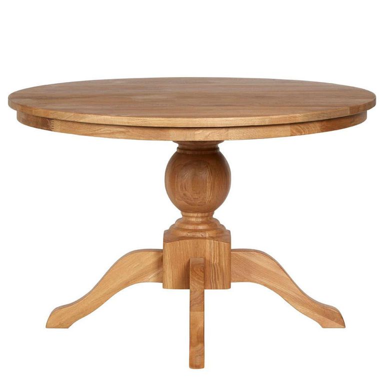 Lyon Dining Table - 4 Seater - 120cm - Round Pedestal - American Oak