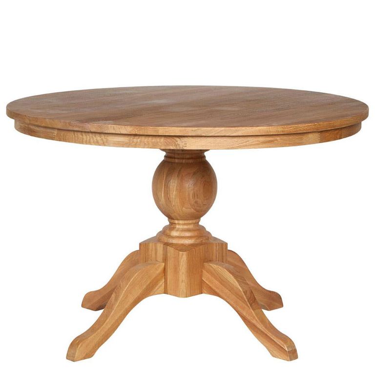 Lyon Dining Table - 4 Seater - 120cm - Round Pedestal - American Oak