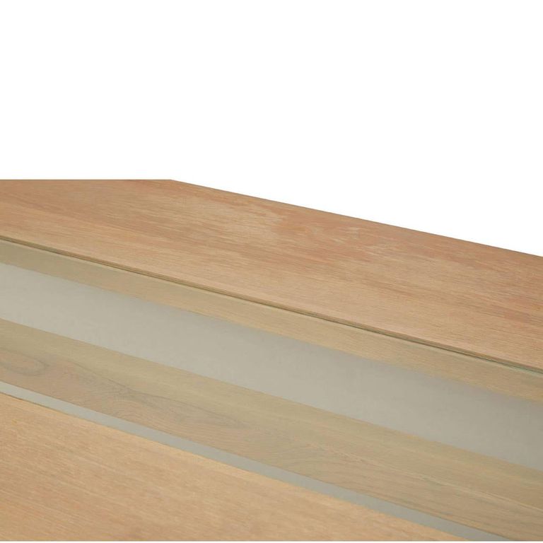 Lyon Dining Table - 6 Seater - 180cm - Glass and Oak