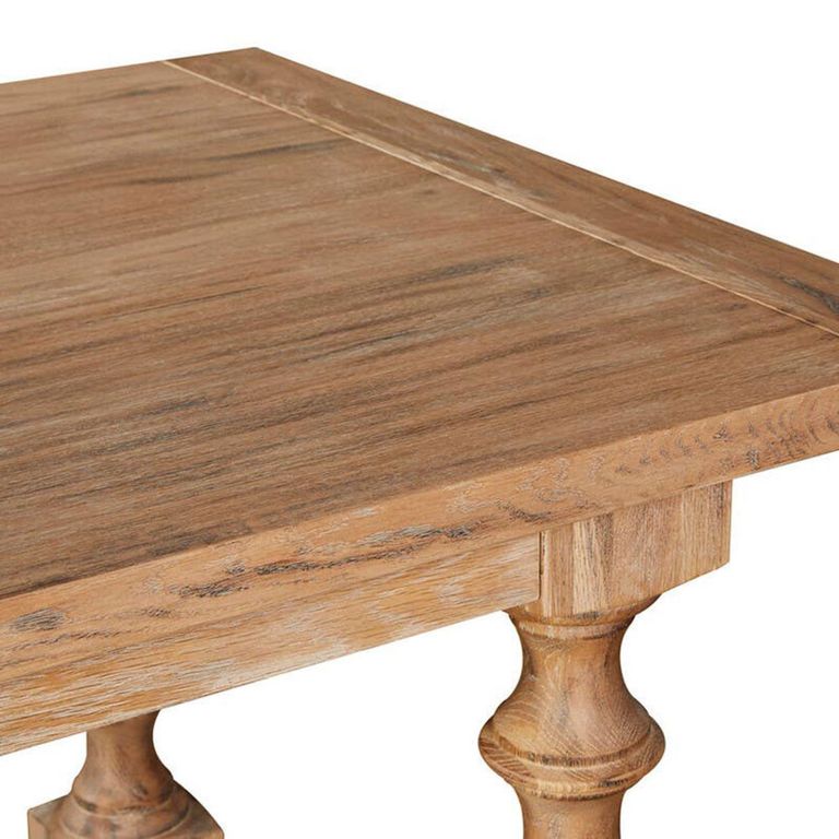 Lyon Dining Table - 8 Seater - 220cm - Double Pedestal - White Washed Oak