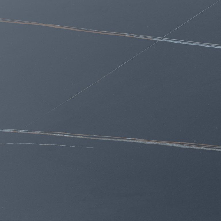 Maldon 6 Seater Black Ceramic Dining Table with V Base - 160cm