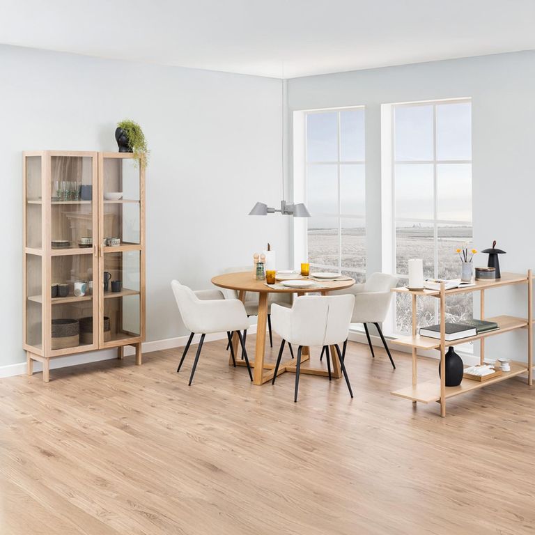 Malika Round Dining Table - 4 Seater - 120cm - Oak