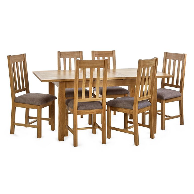 Mallory Extending Dining Table - 140cm-180cm - 4-6 Seater - Oak