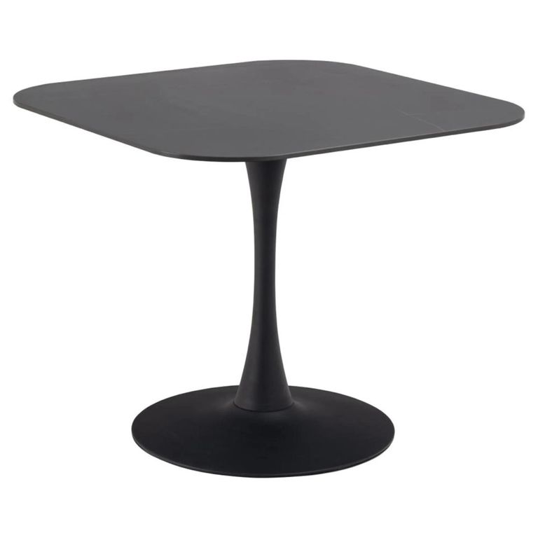 Malta Square Dining Table - 2 Seater - 90cm - Black Ceramic