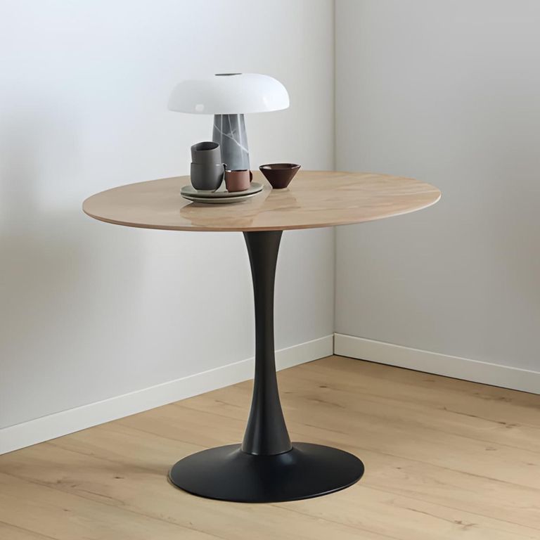 Malta Round Dining Table - 2 Seater - 90cm - Brown Ceramic