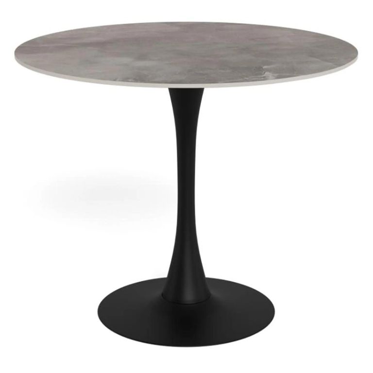 Malta Round Dining Table - 2 Seater - 90cm - Grey Ceramic