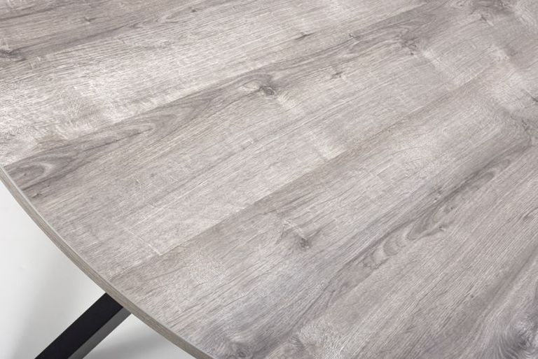 Manhattan Dining Table - Grey - 4 Seater - 120cm - Round - Black Spider Legs Base