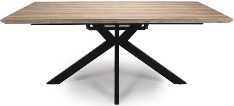 Manhattan Extending Dining Table - Walnut - 6-8 Seater - 180cm-220cm - Black Spider Legs Base