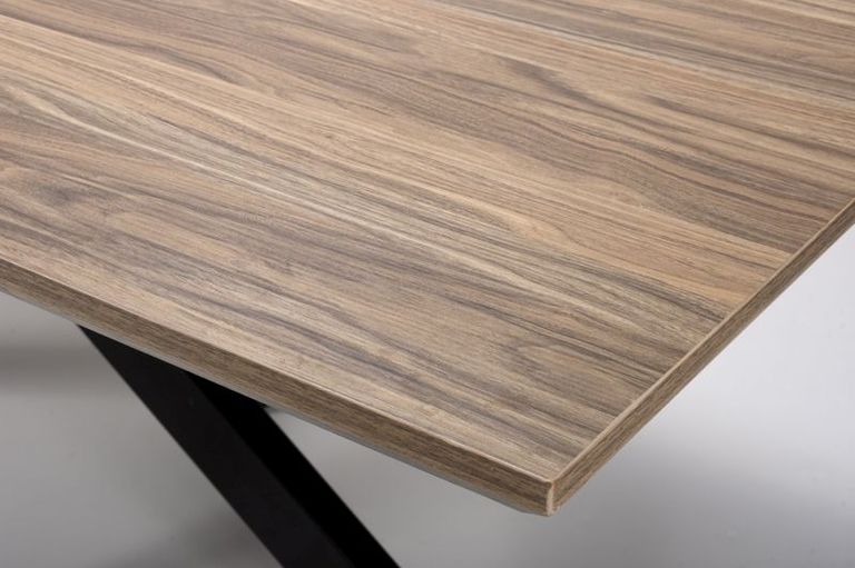 Manhattan Dining Table - Walnut - 6 Seater - 180cm - Black Spider Legs Base