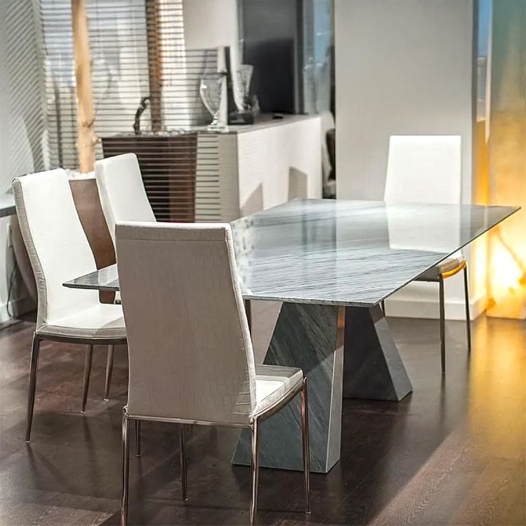 Butterfly Dining Table - Marble with Pedestal Base - Variation Available