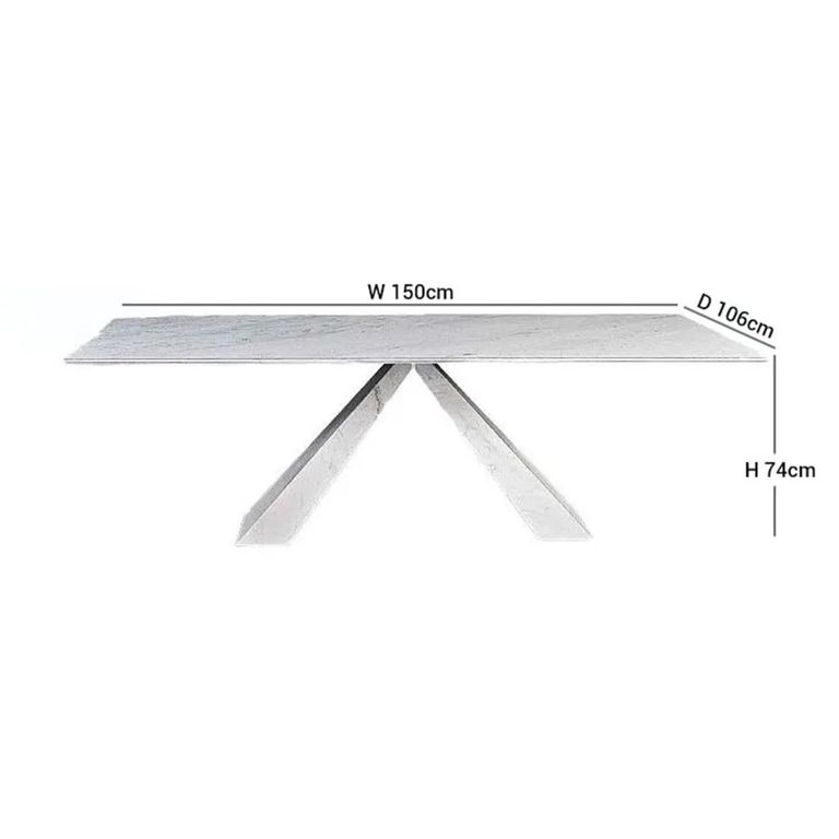 Butterfly Dining Table - Marble with Pedestal Base - Variation Available