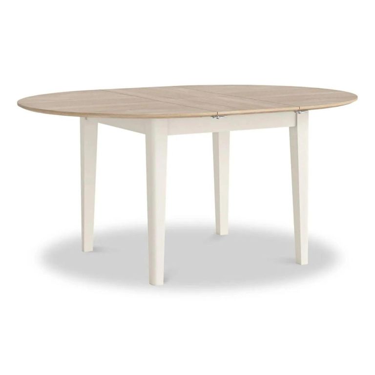 Marlow Round Extending Dining Table - 120cm-155cm - 4-6 Seater - White