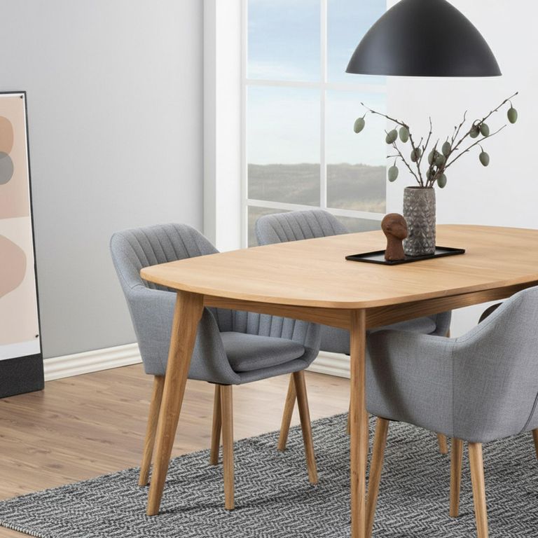 Marte Extending Dining Table - 6-10 Seater - 180cm-270cm - Oak