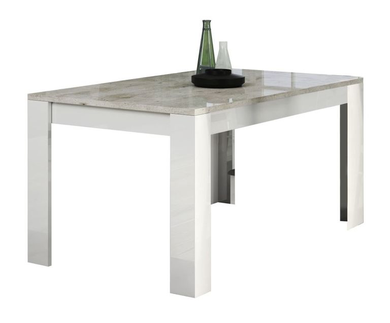 Messina White and Grey 6 Seater Dining Table