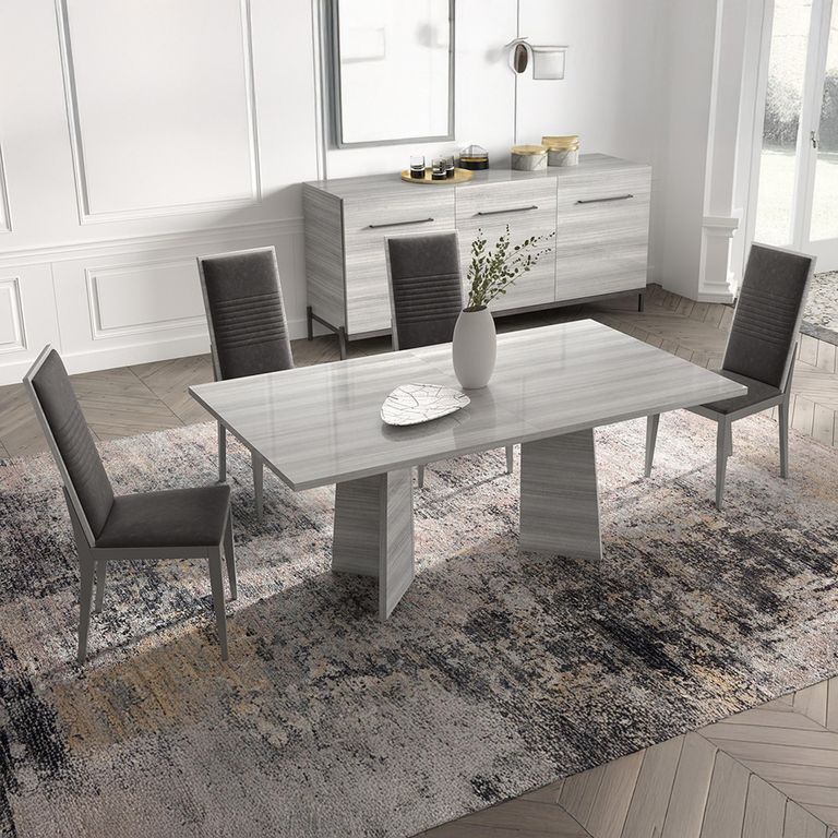 Mia Extending Dining Table - 6-10 Seater - 180cm-270cm - Grey