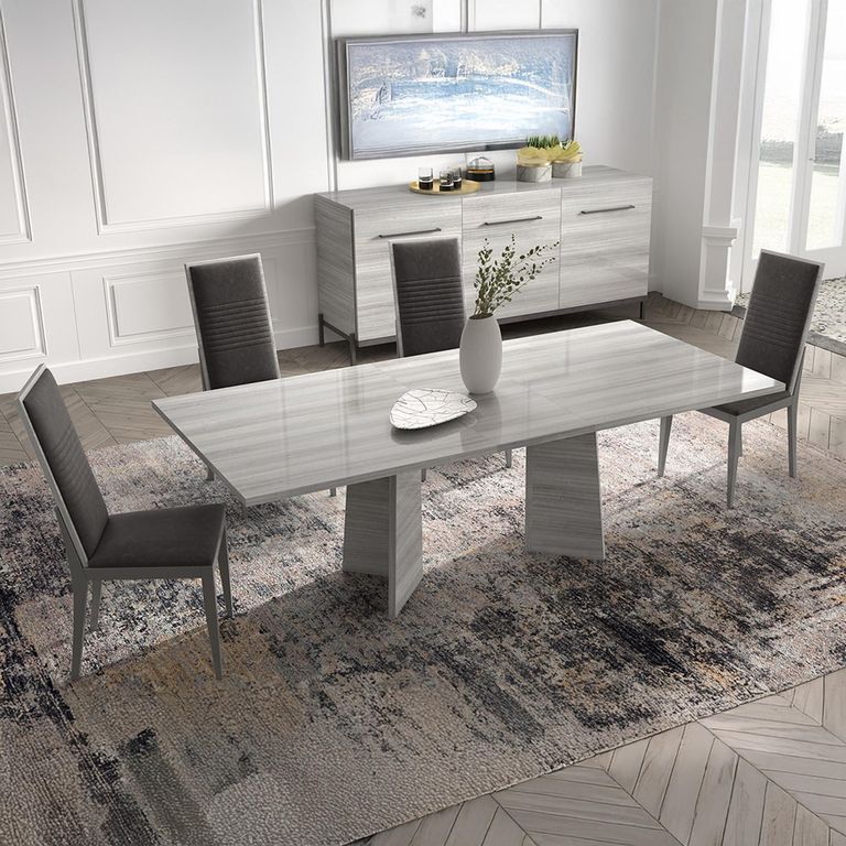 Mia Extending Dining Table - 6-8 Seater - 180cm-225cm - Grey