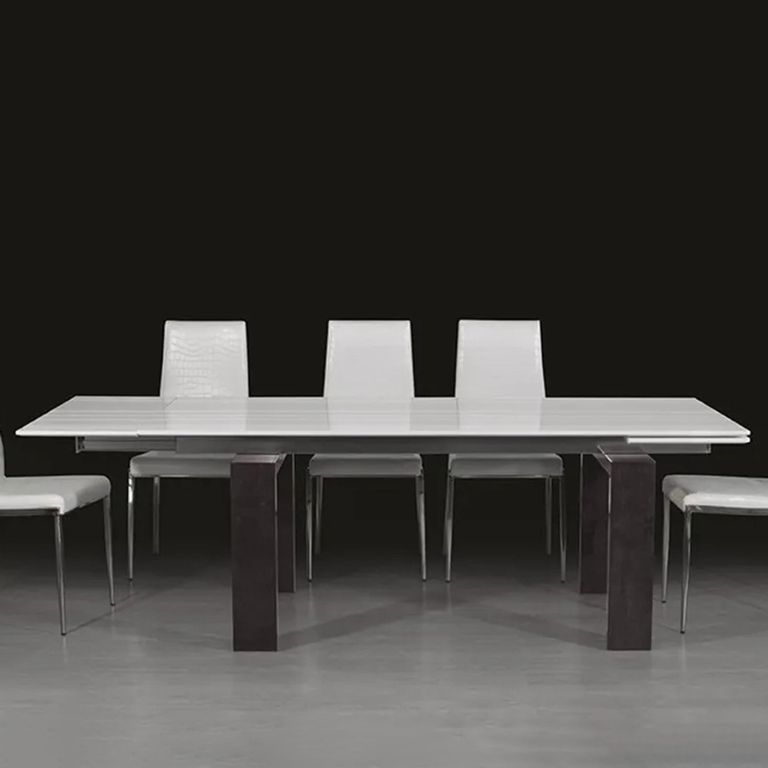 Milano Dining Table - Marble and Wood with Extending Pedestal Base - Variation Available