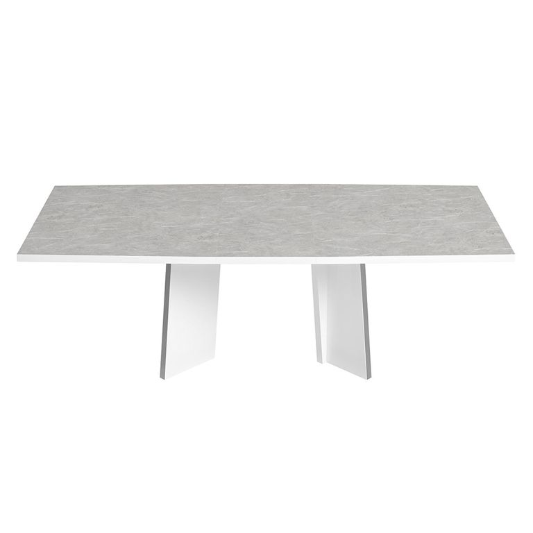 Modern Mara Extending Dining Table - 6-10 Seater - 180cm-270cm - White