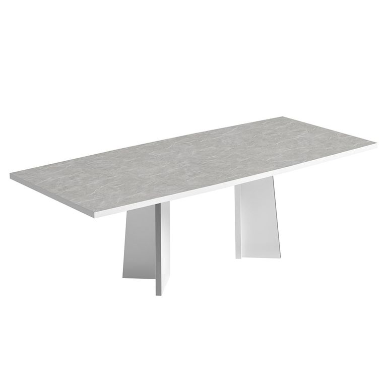 Modern Mara Extending Dining Table - 6-8 Seater - 180cm-255cm - White
