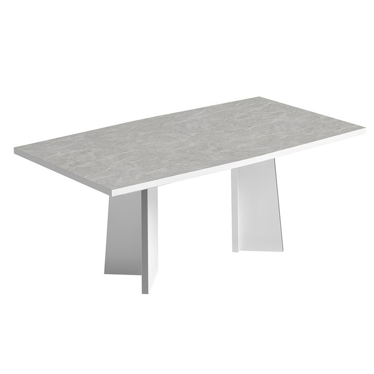 Modern Mara Dining Table - 6 Seater - 180cm - White
